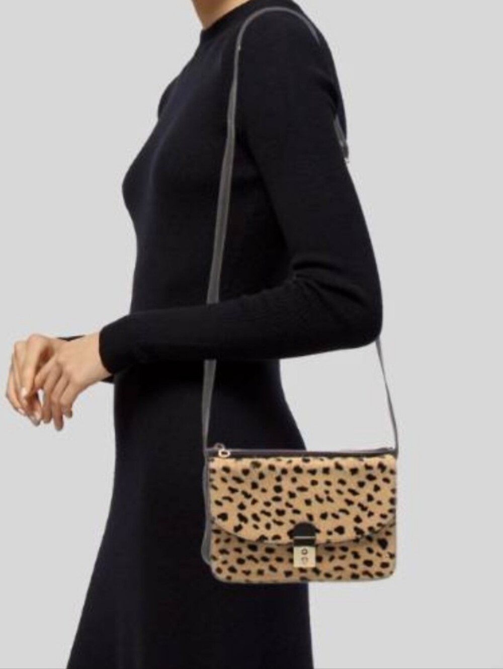 Tory Burch Signature Calf Hair Crossbody Bag